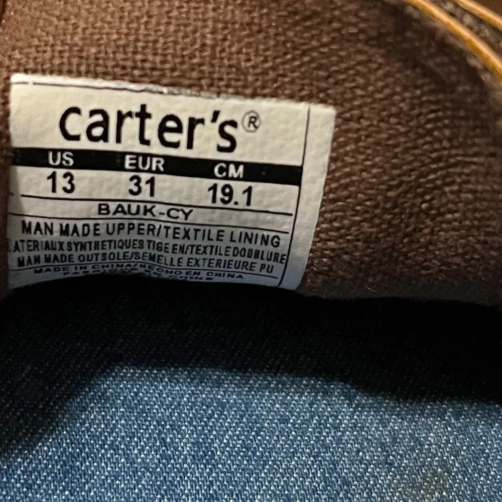 Carter's Little Boys Size 13 Brown Slip-on Boat Shoes